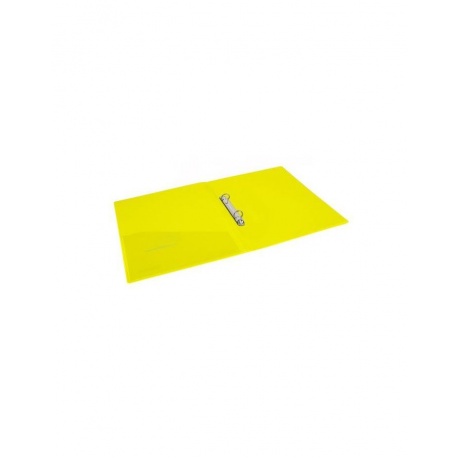Папка на 2 кольцах BRAUBERG Neon, 25 мм, внутренний карман, неоновая, желтая, до 170 листов, 0,7 мм, 227457, (6 шт.) - фото 5