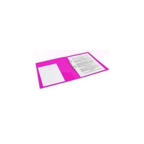 Папка на 2 кольцах BRAUBERG Neon, 25 мм, внутренний карман, неоновая розовая, до 170 листов, 0,7 мм, 227458, (6 шт.) - фото 6