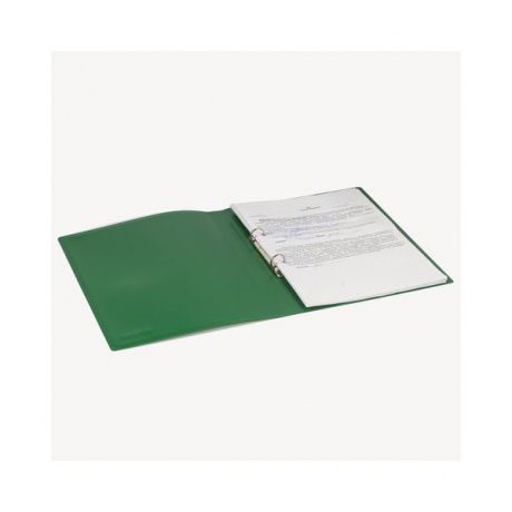 Папка на 2 кольцах BRAUBERG Office, 25 мм, зеленая, до 170 листов, 0,5 мм, 227497, (10 шт.) - фото 7