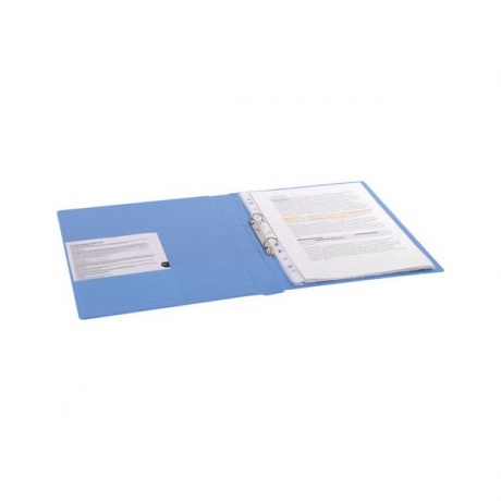 Папка на 2 кольцах BRAUBERG, картон/ПВХ, 35мм, голубая, до 180 листов (удвоенный срок службы - фото 7
