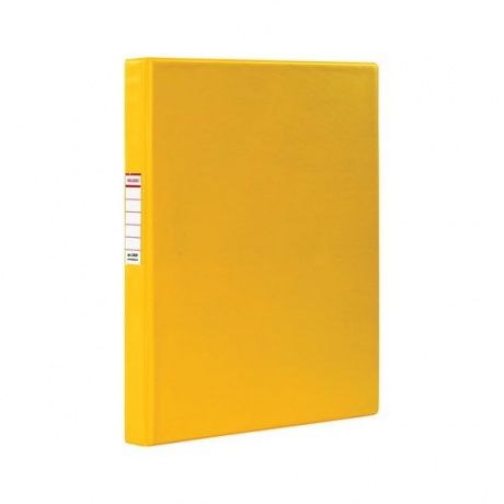 Папка на 2 кольцах BRAUBERG, картон/ПВХ, 35мм, желтая, до 180 листов (удвоенный срок службы) - фото 1