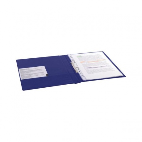 Папка на 2 кольцах BRAUBERG, картон/ПВХ, 35 мм, синяя, до 180 листов (удвоенный срок службы) - фото 7