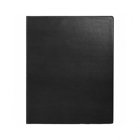 Папка на 2 кольцах BRAUBERG, картон/ПВХ, 75мм, черная, до 500 листов (удвоенный срок службы) - фото 2