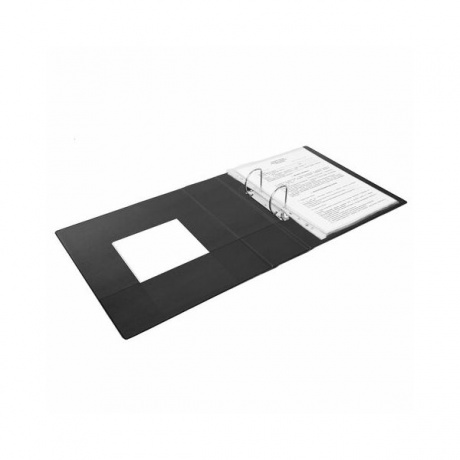 Папка на 2 кольцах BRAUBERG, картон/ПВХ, 75мм, черная, до 500 листов (удвоенный срок службы) - фото 8