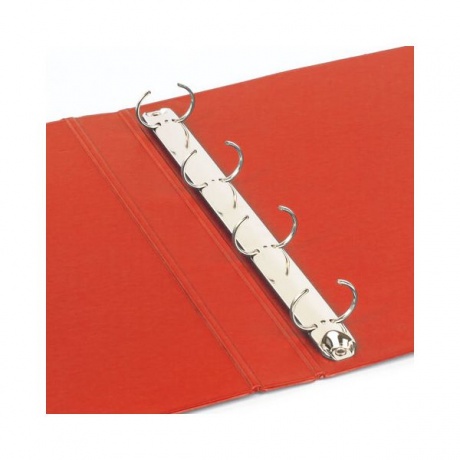 Папка на 4 кольцах BRAUBERG, картон/ПВХ, 40мм, красная, до 250 листов (удвоенный срок службы - фото 5