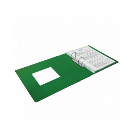 Папка на 2 кольцах BRAUBERG, картон/ПВХ, 75мм, зеленая, до 500 листов (удвоенный срок службы - фото 9