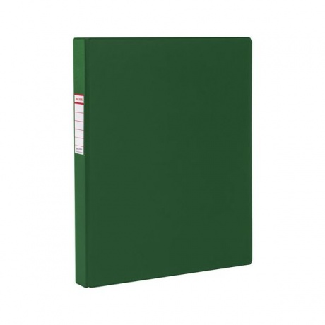 Папка на 4 кольцах BRAUBERG, картон/ПВХ, 40мм, зеленая, до 250 листов(удвоенный срок службы) - фото 1