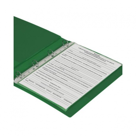Папка на 4 кольцах BRAUBERG, картон/ПВХ, 40мм, зеленая, до 250 листов(удвоенный срок службы) - фото 8