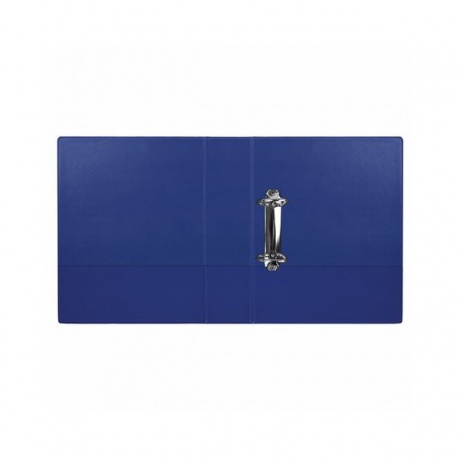 Папка на 2 кольцах BRAUBERG, картон/ПВХ, 75мм, синяя, до 500 листов (удвоенный срок службы) - фото 3