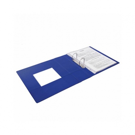 Папка на 2 кольцах BRAUBERG, картон/ПВХ, 75мм, синяя, до 500 листов (удвоенный срок службы) - фото 8