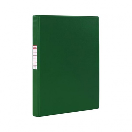Папка на 2 кольцах BRAUBERG, картон/ПВХ, 35мм, зеленая, до 180 листов (удвоенный срок службы - фото 1