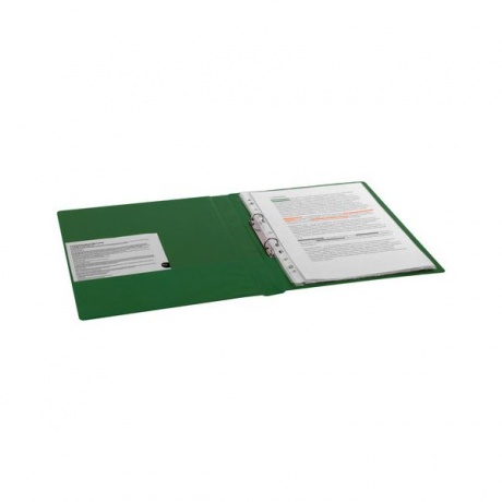 Папка на 2 кольцах BRAUBERG, картон/ПВХ, 35мм, зеленая, до 180 листов (удвоенный срок службы - фото 7