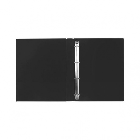 Папка на 4 кольцах BRAUBERG, картон/ПВХ, 40мм, черная, до 250 листов (удвоенный срок службы - фото 3
