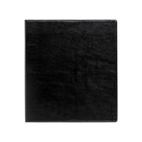 Папка на 4 кольцах с передним прозрачным карманом BRAUBERG, картон/ПВХ, 75мм, черная, до 500 - фото 2