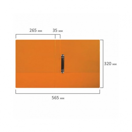 Папка на 2 кольцах BRAUBERG, картон/ПВХ, 35мм, оранж., до 180 листов (удвоенный срок службы) - фото 8