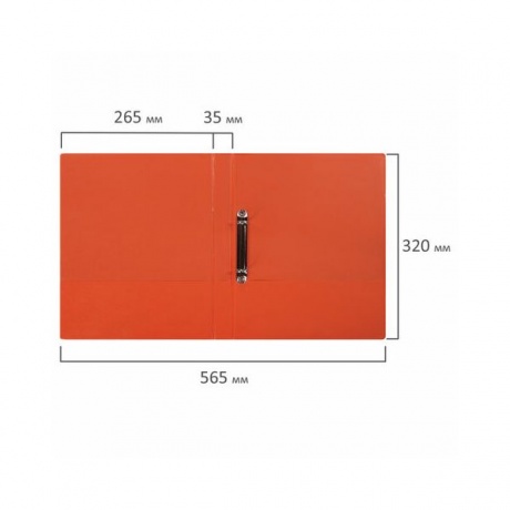 Папка на 2 кольцах BRAUBERG, картон/ПВХ, 35мм, красная, до 180 листов(удвоенный срок службы) - фото 8