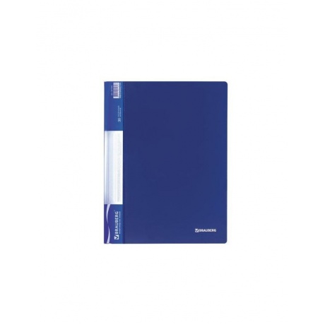 Папка 30 вкладышей BRAUBERG стандарт, синяя, 0,6 мм, 221599, (6 шт.) - фото 2