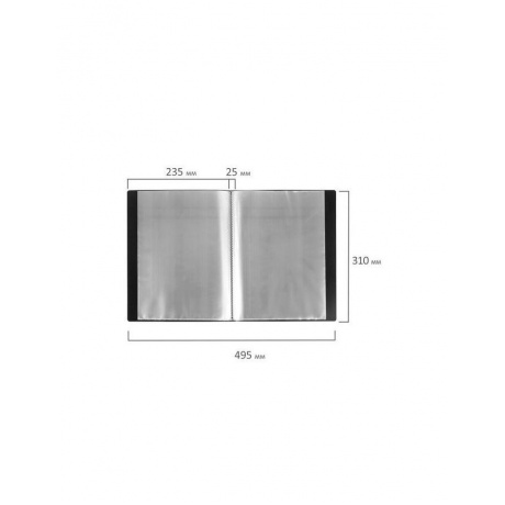 Папка 40 вкладышей BRAUBERG стандарт, черная, 0,7 мм, 221604, (6 шт.) - фото 8