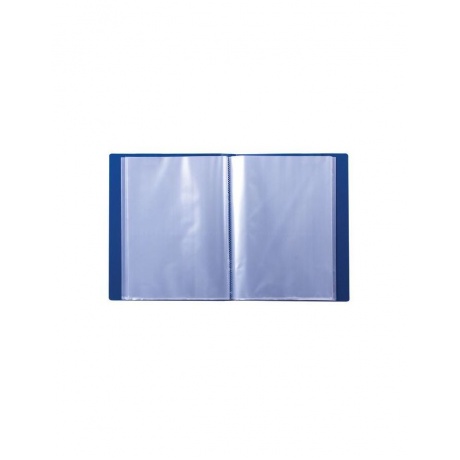 Папка 100 вкладышей BRAUBERG стандарт, синяя, 0,9 мм, 221609 - фото 3