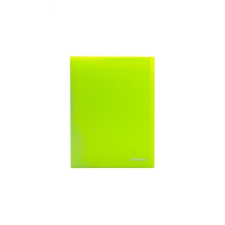 Папка 20 вкладышей BRAUBERG Neon, 16 мм, неоновая, зеленая, 700 мкм, 227448, (6 шт.) - фото 2