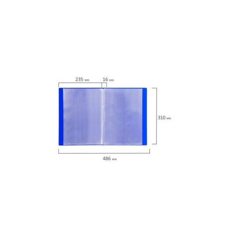 Папка 20 вкладышей BRAUBERG Neon, 16 мм, неоновая, синяя, 700 мкм, 227451, (6 шт.) - фото 8