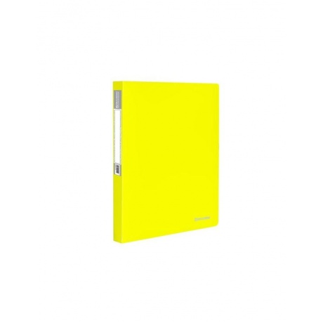 Папка 40 вкладышей BRAUBERG Neon, 25 мм, неоновая желтая, 700 мкм, 227453 - фото 1