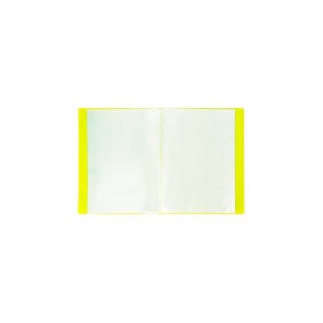 Папка 40 вкладышей BRAUBERG Neon, 25 мм, неоновая желтая, 700 мкм, 227453 - фото 5