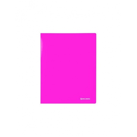 Папка 40 вкладышей BRAUBERG Neon, 25 мм, неоновая розовая, 700 мкм, 227454 - фото 3