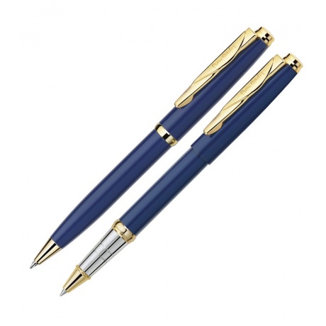 Набор подарочный Pierre Cardin Pen&amp;Pen PC0922BP/RP Blue GT (ручка шариковая + ручка-роллер) - фото 3