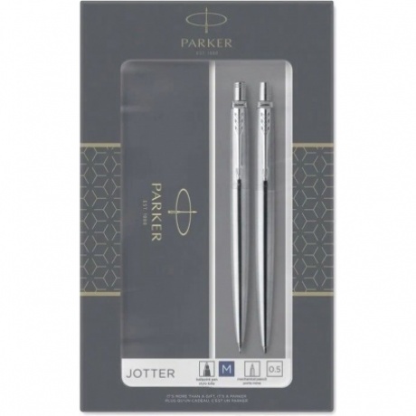 Набор ручек Parker Jotter Core KB61 (CW2093256) Stainless Steel CT подар.кор. ручка шариковая/карандаш механический 0.5 - фото 7