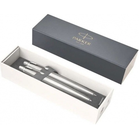 Набор ручек Parker Jotter Core KB61 (CW2093256) Stainless Steel CT подар.кор. ручка шариковая/карандаш механический 0.5 - фото 8