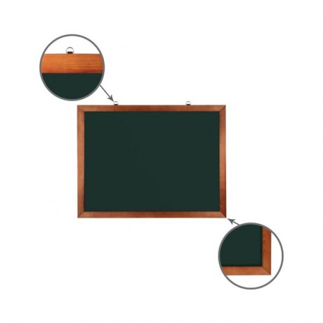 Доска для мела магнитная (60х90 см), зеленая, деревянная окрашенная рамка, BRAUBERG, 236890 - фото 1