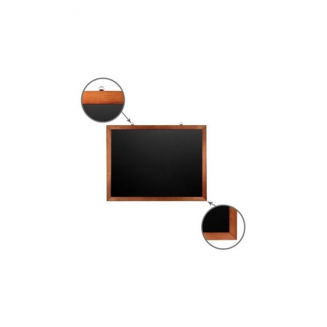 Доска для мела магнитная (60х90 см), черная, деревянная окрашенная рамка, BRAUBERG, 236891 - фото 1