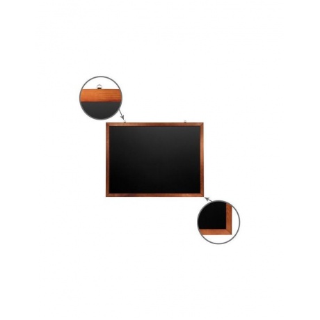 Доска для мела магнитная (90х120 см), черная, деревянная окрашенная рамка, BRAUBERG, 236893 - фото 1