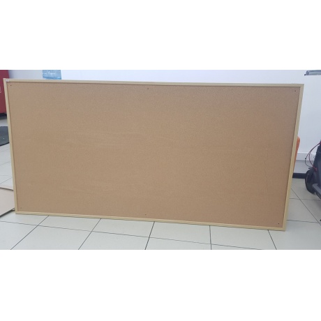 Доска пробковая для объявлений (100x200 см), коричневая рамка из МДФ, OFFICE, 2х3 (Польша), TC1020 хорошее состояние - фото 2