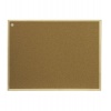 Доска пробковая для объявлений (100x200 см), коричневая рамка из...