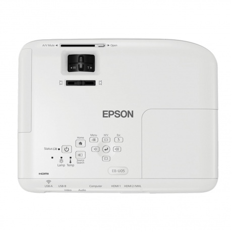 Проектор EPSON EB-U05, LCD, 1920x1200, 16:10, 3400 лм, 15000:1, 2,8 кг, V11H841040 - фото 4