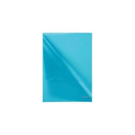 Папка-уголок BRAUBERG, синяя, 0,10 мм, 223964, (50 шт.) - фото 3