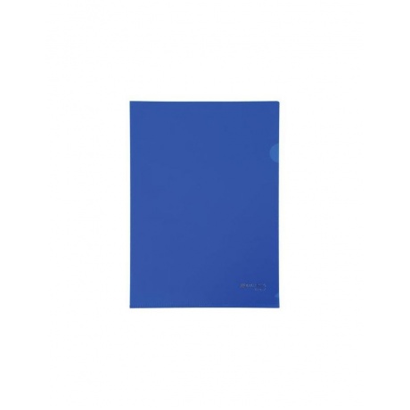 Папка-уголок жесткая, непрозрачная BRAUBERG, синяя, 0,15 мм, 224880, (40 шт.) - фото 2
