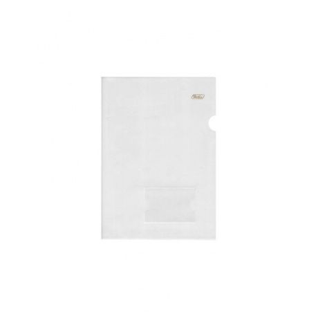 Папка-уголок с карманом для визитки, А4, прозрачная, 0,18 мм, AGкм4 00100, V246931, (40 шт.) - фото 1