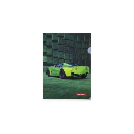 228044, (цена за 24 шт.) Папка-уголок BRAUBERG SPORT CAR, А4, 150 мкм, цветная печать - фото 2