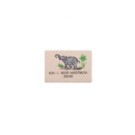 Резинка стирательная KOH-I-NOOR Слон, прямоугольная, 31x21x8 мм, цветная, картонный дисплей, 0300060025KDRU, (60 шт.) - фото 2