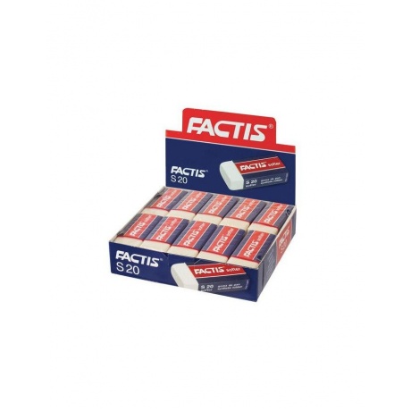 Резинка стирательная FACTIS Softer S 20 (Испания), 56х24х14 мм, картонный держатель, синтетический каучук, CMFS20, (20 шт.) - фото 4