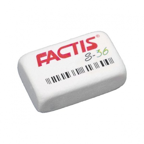 Резинка стирательная FACTIS S 36 (Испания), прямоугольная, 40х24х14 мм, мягкая, синтетический каучук, CNFS36, (36 шт.) - фото 1