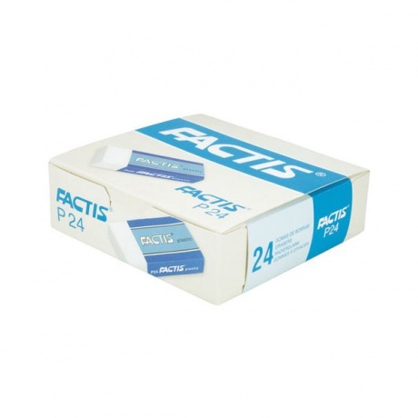 Резинка стирательная FACTIS Plastic P 24 (Испания), 50х24х10 мм, мягкая, картонный держатель, CPFP24, (24 шт.) - фото 5