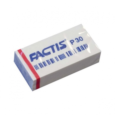 Резинка стирательная FACTIS P 30 (Испания), прямоугольная, 40х20х10 мм, мягкая, ПВХ, CPFP30, (30 шт.) - фото 1
