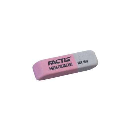 Резинка стирательная FACTIS IM 60 (Испания), прямоугольная, двуцветная, 46х15х8 мм, синтетический каучук, CCFIM60RG, (60 шт.) - фото 1