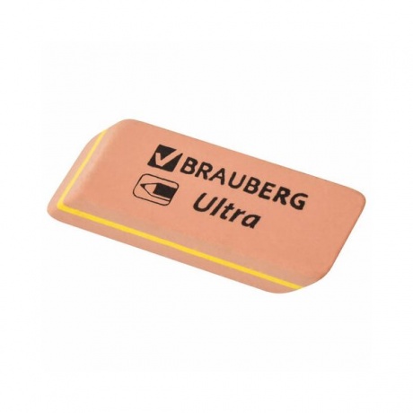 Ластик Brauberg Ultra 228705 оранжевый (80 шт. в уп-ке) - фото 1