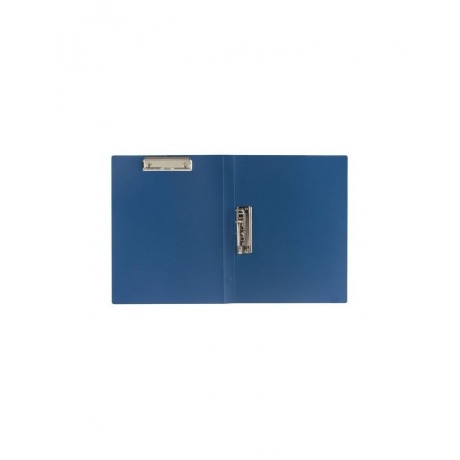 Папка с 2-мя металлическими прижимами BRAUBERG стандарт, синяя, до 100 листов, 0,6 мм, 221625, (4 шт.) - фото 3