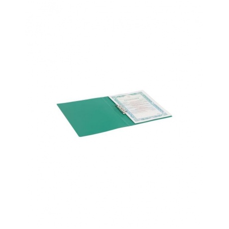 Папка с боковым металлическим прижимом BRAUBERG стандарт, зеленая, до 100 листов, 0,6 мм, 221627, (10 шт.) - фото 7